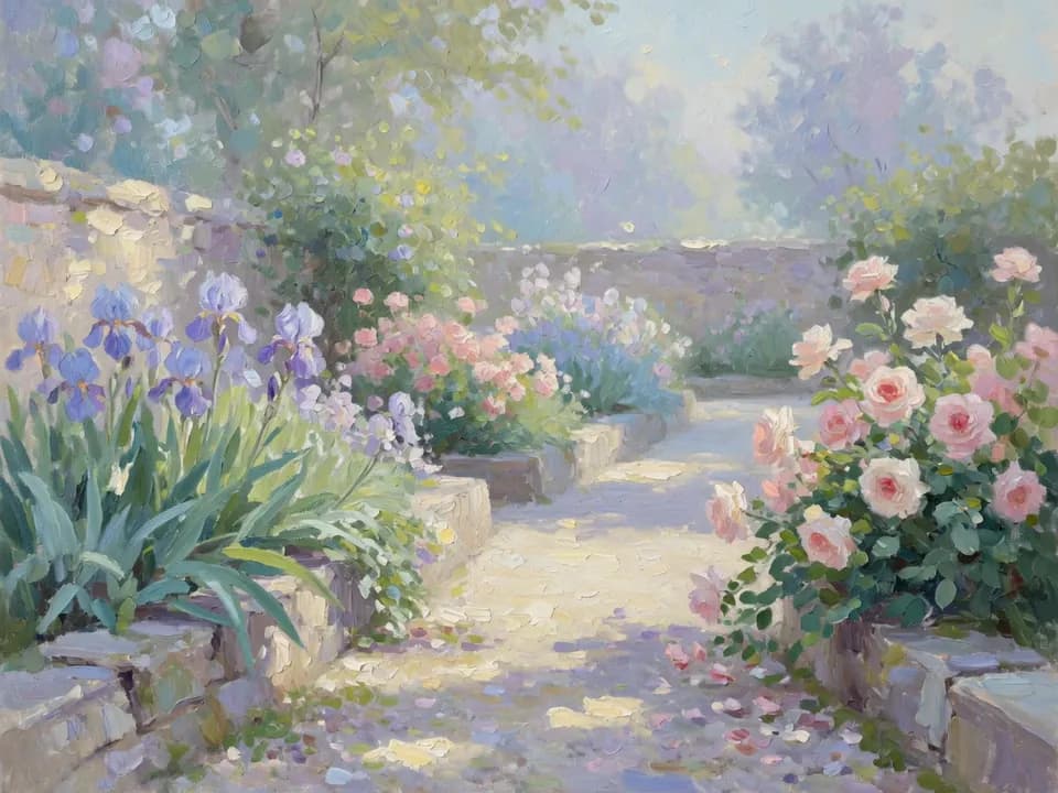Garden path painting
