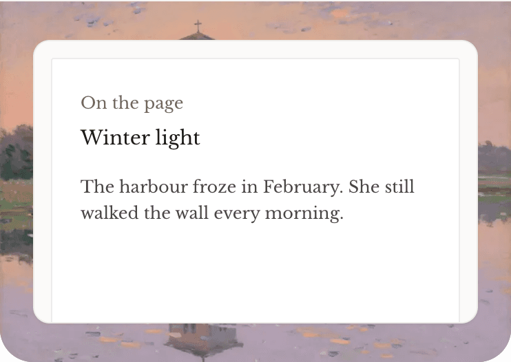 Manuscript page for Winter light