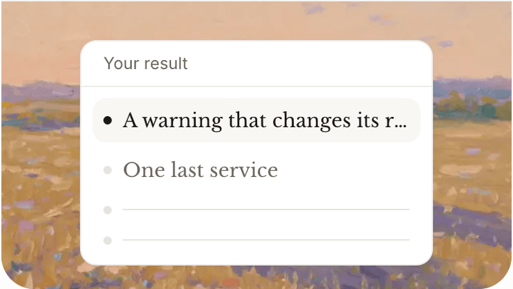 Plot options with A warning that changes its reader selected