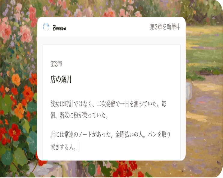 第3章「店の年月」が開かれた原稿